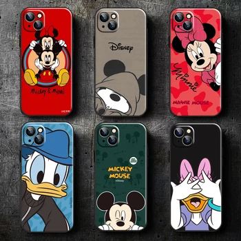 Roztomilý Kreslený Mickey Mouse Pre iPhone 13 12 11 Pro Mini X XR XS Max SE 5 6 6 7 8 Plus Telefón Prípade Prípadoch Kryt Späť TPU Mäkké