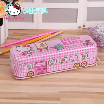Hello Kitty Auto, Autobus Železa Papiernictvo Box Roztomilý Kreslený Peračník