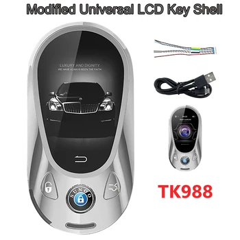KEYECU TK988 Upravené Univerzálne Inteligentný LCD Tlačidlo Pre Mercedes-Benz Triedy S 500L S450L Pre BMW Pre Kia Pre Honda Anti-loss/HD Displej