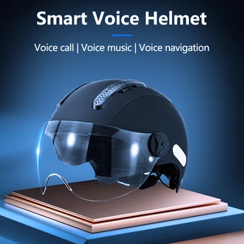 Motocykel Klobúk vstavaná Nabíjateľná Batéria Hlasového Hovoru Navigačné Motocykel Smart Čiapky Bluetooth-kompatibilného Zariadenia na Koni