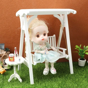 Miniatúrne Swing Stoličky DIY Bábika & domček pre bábiky, Dekorácie Deti Piesku Tabuľka Scény Hračka Dropshipping