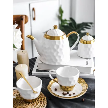 Keramické šálku kávy nastaviť jednoduché popoludňajší čaj kvet s Európskymi štýl malé luxusné domácnosti high-end 