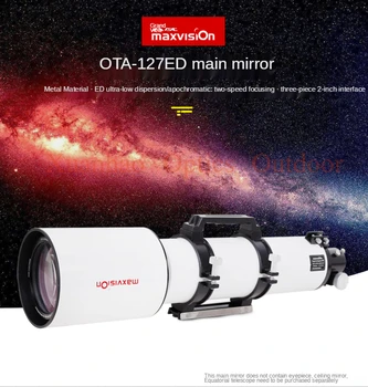 Maxvision 127ED Profesionálne Astronomické Ďalekohľad OTA Hlavné Zrkadlo 127/950mm APO Refractor 2 cm Dual-speed Focuser Fotografie