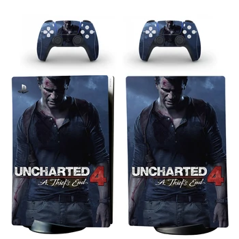 Uncharted 4 PS5 Digital Edition Pokožky Nálepky Kryt Kotúča, pre PlayStation 5 Konzoly a Radiče PS5 Pokožky Nálepky Vinyl