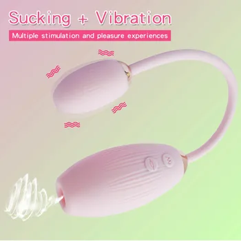 Klitorisu Stimulácia Vagíny Bradavky Bulík Kúrenie Cicať Vibračné Vajíčko G-Spot Sexuálne Hračky Pre Ženy, Ženy Masturbator
