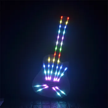 M66 Ballroom dance led kostýmy RGB svetlo na gitaru bar výkon dj show rekvizity robot mužov žiariace kostým svetelný kostým led dj