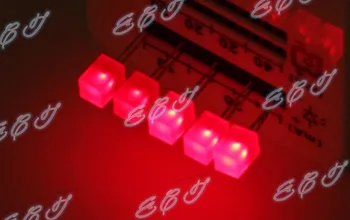 Vysoko kvalitný 5*5*7MM led 5X5X7mm ultra svetlé DIP LED Červený do červeného 557 led ČERVENÉ svetlo Ploché námestie Lampa perličiek