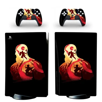 God of War PS5 Disku Pokožky Nálepky Vinyl PS5 Štandardný Disk Nálepky Kotúča, pre PlayStation 5 Konzoly a 2 Radiče