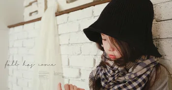 Dieťa pletenie detské zimné populárnej deti klobúk jednoduché konkávny tvar vlnené povodí klobúk pletené čiapky