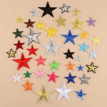 20Pcs Vyšívané Pentagram Star Železa-na Appliques Škvrny Na Oblečení DIY Klobúk Taška Odznak Vložiť Nálepky Oblečenie, Príslušenstvo