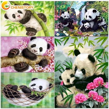 CHENISTORY Maľovanie Podľa Čísel Pre Dospelých, Deti Panda DIY HandPainted Olej Maľba Kresba Na Plátne Jedinečný Dar, Domáce Dekorácie