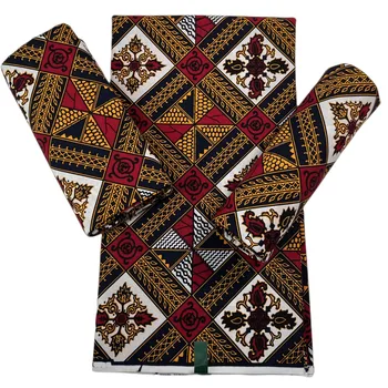 Nový Dizajn Afriky Skutočný Zaručené Skutočné Vosk Vytlačí Textílie Ankara Štýl Mäkké 100% Bavlna Módne Pagne Šaty Loincloth F4-27