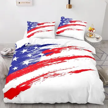 Vlajku USA posteľná bielizeň Nastaviť Jeden Twin Plný Kráľovná King Size Spojené Štáty americké Vlajky Posteľ Sady Americký detský Dieťa Spálňa Duvetcover 05