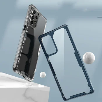 Luxusný Transparentný obal pre Samsung Galaxy A73 A53 5G Pevného Shockproof Späť Prípade, Ochranné Jasné, Proti Žltnutiu Kryt Telefónu 2022