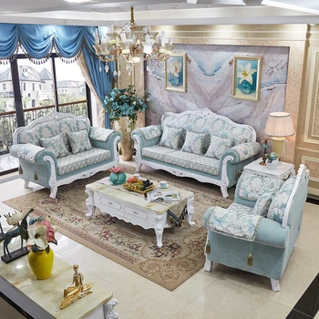 Európska textílie pohovka kombinácia malých rodinných obývacia izba svetlo luxus 1 + 2 + 3 jednoduchý tri osoby, gauč