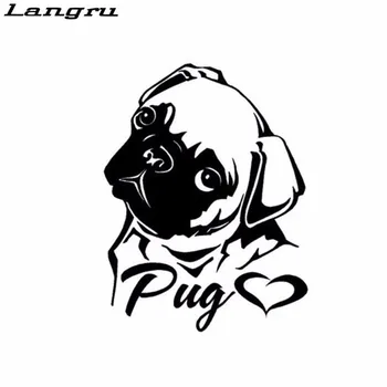 Langru Tvorivé Osobnosti Krásne Zviera Milujem Osem Bar Pug Vinylové Nálepky Jdm