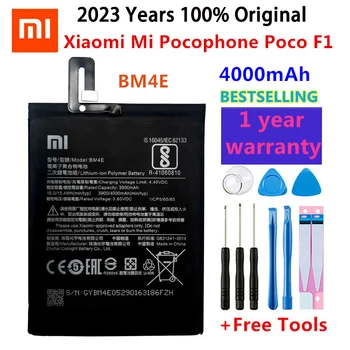 Xiao Mi Originálne Batérie Telefónu BM4E pre Xiao Mi Pocophone Poco F1 4000mAh Náhradné Batérie Bezplatné Nástroje