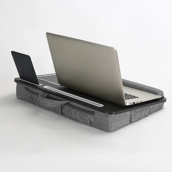 Okruh Stôl Laptop Prenosný Lap Stôl S Obliečky Na Vankúš, Hodí Do Notebooku, Tabletu A Telefónu Držiteľa