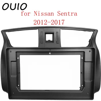 OUIO 10.1 palcový auto tabuli Double Din DVD rám dekorácie auta panel panel vhodný pre Nissan Sentra 2012-2017 rám