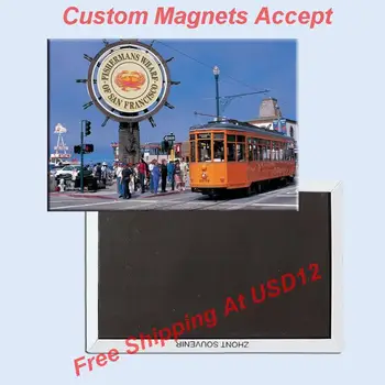 Travel USA Magnety Darčeky ,San Francisco fisherman Wharf Kovové Chladnička Magnet 5569