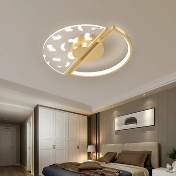 Nordic Kolo LED Luster Moderné Svetlo Luxusné Kovaného Železa Pierko Obývacia Izba Lampy Tvorivé Spálňa Izba 30W 38W Lampa