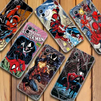 Spider-Man Vs Jed Marvel Comics Pre Xiao Mi 10 11 11T Pro Lite POCO X3 F3 NFC Prípade Jasne Kryt Telefónu Prípade Redmi 9 9A 10