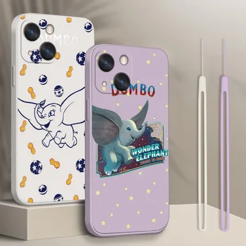 Disney Dumbo Roztomilý Pre iPhone 14 13 12 Mini 11 Pro XS MAX XR X 8 7 6 SE Plus Kvapaliny Lano Shockproof Telefón Prípade
