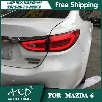 AKD Auto Styling pre Mazda6 zadné Svetlá Roky 2013-2018 Nová Mazda 6 LED zadné Svetlo LED Zadné Lampy DRL+Brzdové+Park+Signál