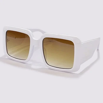 Nadrozmerné Námestie slnečné Okuliare Muži Ženy Módnej Značky Gradient Odtiene UV400 Vintage Luxusné Okuliare Oculos De Sol