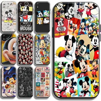 Karikatúra Disney Mickey Mouse Pre Samsung Galaxy A10 A10S Telefón Prípade TPU Shockproof Kryt Čierny Funda Coque