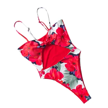 Sexy jednodielne Plavky Dámske Letné Módy Pláž, Bikiny, Červené Plavky Nastaviť Dámy Jeden PC Dovolenku Plavky Bazén Plavky
