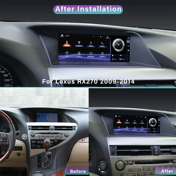 Auto Stereo Multimediálny Prehrávač Pre Lexus RX 270 350 450 2009-2014 Android Carplay Rádio Prehrávač Auta GPS Navigácie Vedúci Jednotky 10.25