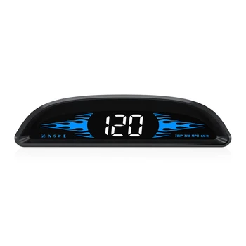 Digitálne GPS Tachometer, Univerzálny Auto HUD Head Up Display S Rýchlosť MPH, Smer Jazdy Vzdialenosti, Alarm prekročenia rýchlosti