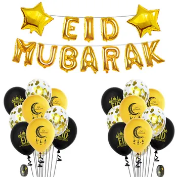 Eid Mubarak Balóny Eid Dekorácie Banner Hélium Balón Ramadánu Mubarak Moslimských Islamskej Festival Strany Ramadánu Dekorácie