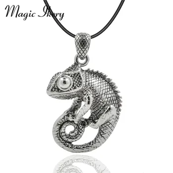 Magic Ikery Nové Nerezové Chameleon Dragon lizard Zvierat Pár Náhrdelníky & Prívesky Pre Mužov Reťazca Módne Šperky SX-N002