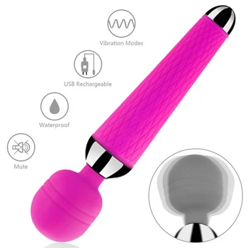 Čarovná Palička Vibrátor pre Ženy, Sex Produkty AV Vibrátory USB Nabíjateľné Sexuálne Hračky pre Ženy Klitorálny Vibrátor Žena Masturbator
