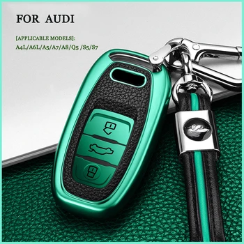 TPU Kľúča Vozidla Kryt pre Audi A4L A6L O5 A5 A7 A8 Auto na Diaľkové Ovládanie Kľúč, Ochranný obal Kľúča Vozidla Dekorácie Produkty