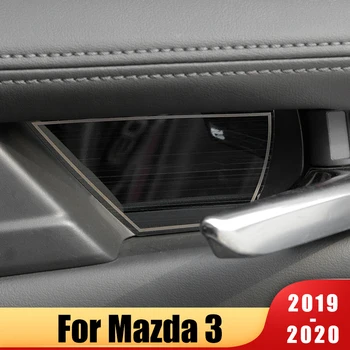 Z nehrdzavejúcej ocele Auto Interiérové Dvere Rukoväť Miska Výbava Kryt Nálepka Pre Mazda 3 Axela BP 2019 2020 Príslušenstvo