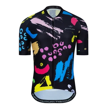 KEYIYUAN 2022 Tím Cyklistika Jersey pánske Krátke Cyklistické Oblečenie Lete Požičovňa Športových Topy Priedušná Wielerkleding Heren