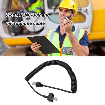 8 Pin Mikrofón Kábel Ľahko inštaluje Ručné Reproduktorový Kábel Ťažkých Stočený Walkie Talkie Diely pre Kenwood KMC-32 KMC-35