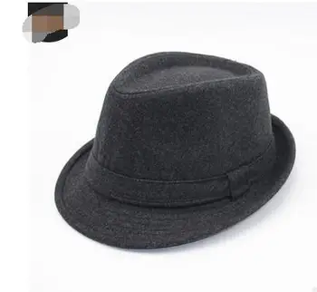 10pcs/veľa anglicko štýl človeka bežné vlna jazz klobúk muž zimné jeseň bežné pevné spp muž bežné fedoras jazz klobúk