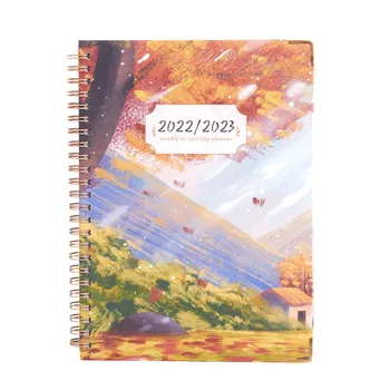 Mesačný Plánovač Notebook Loose-leaf Opadané Lístie Tvorivé Jednoduché Študent Office Diary Ochrany Súkromia Darčekov, Školské potreby