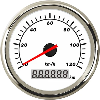 85mm Univerzálny Rýchlomer počítadlo kilometrov Rýchlosť, Rozchod 0-120 km/h 0-200 km/h s Červeným Podsvietením pre Auto, Loď, Jachtu(Pulzný Signál)