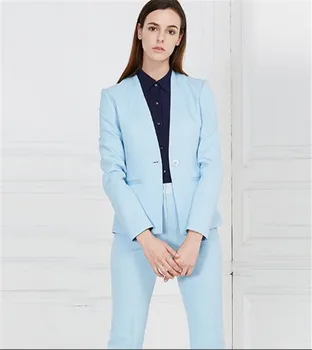 Modré Dámske Pantsuit Zákazku Business Nohavice Obleky pre Ženy, Plus Veľkosť Sako+Nohavice pre Prácu Pantsuit pre Svadobné Party