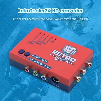 RetroScaler2x/V na Kompatibilný s HDMI Konvertor Audio Video Line-Doubler pre PS2/N64/NES/Dreamcast/Saturn/MD1/MD2 Herné Konzoly