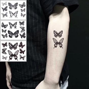 Nepremokavé Dočasné Tetovanie Nálepky Motýľ Falošné Tatto Flash Tetovanie nohu, Rameno, ruka, noha tatouage pre Dievča Ženy lady