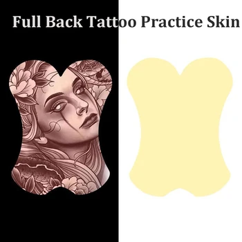 3D Veľká Veľkosť Full Späť Tetovanie Praxi Pokožky Prázdne dvoch Strán Tetovanie Praxi Falošné Kože pre Tetovanie Permanentného make-upu Príslušenstvo 1p